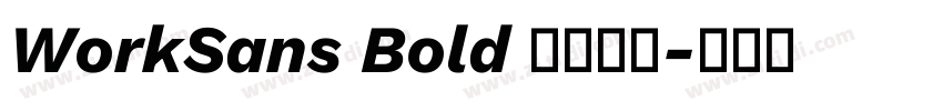 WorkSans Bold 字体下载字体转换